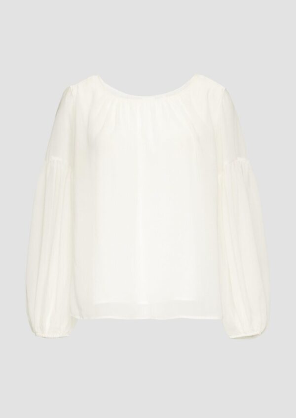 Leichte Chiffonbluse im Boho-Stil mit Transparenz-Detail