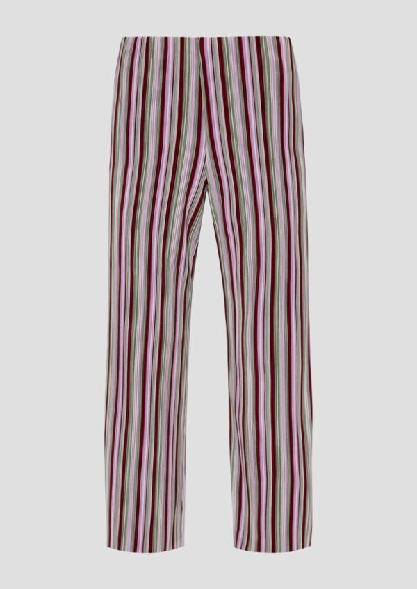 Gestreifte Wide-Leg-Hose aus Jersey