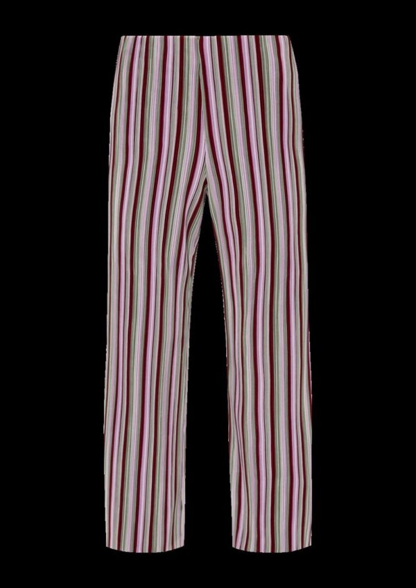 Gestreifte Wide-Leg-Hose aus Jersey