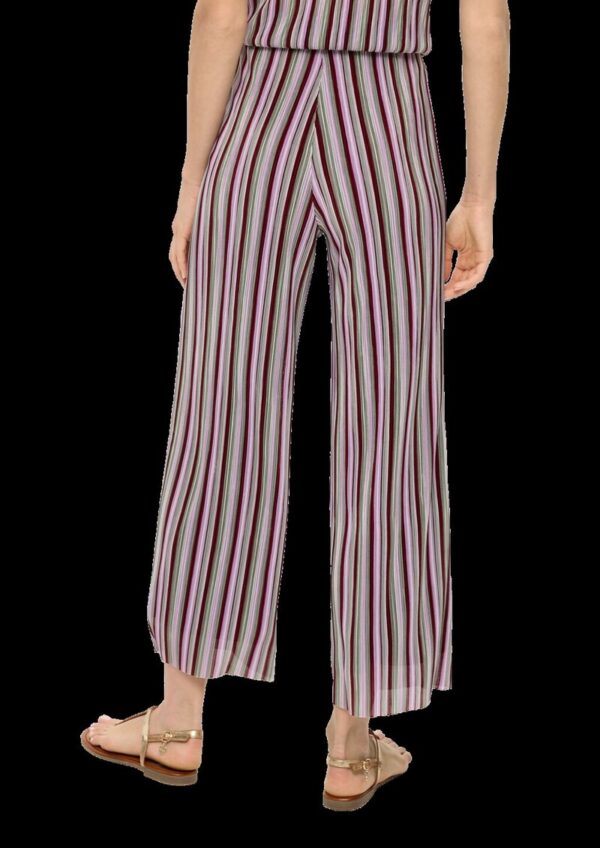 Gestreifte Wide-Leg-Hose aus Jersey