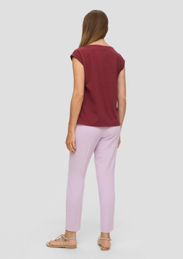 Ärmelloses Blusenshirt im Materialmix