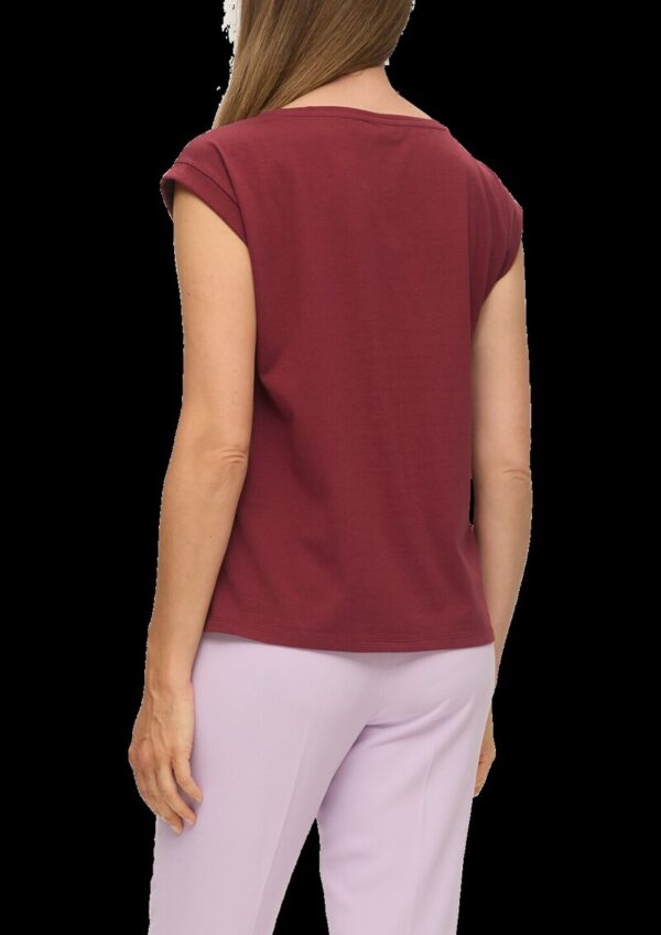 Ärmelloses Blusenshirt im Materialmix