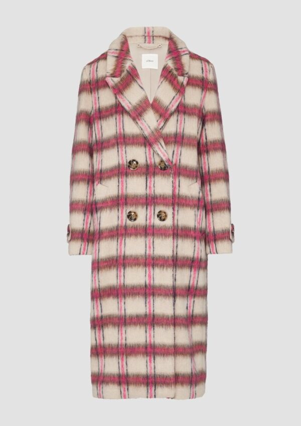 Modischer Mantel mit Karo-Muster