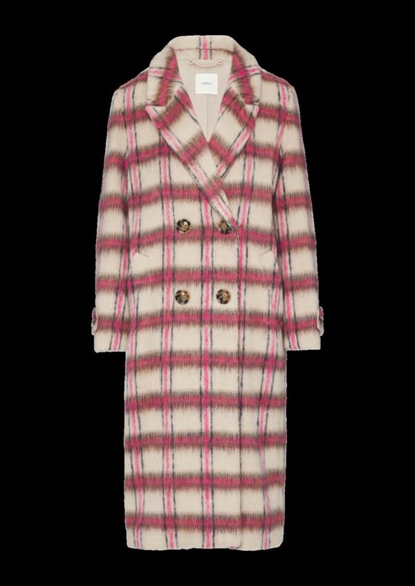 Modischer Mantel mit Karo-Muster