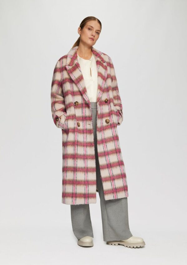 Modischer Mantel mit Karo-Muster