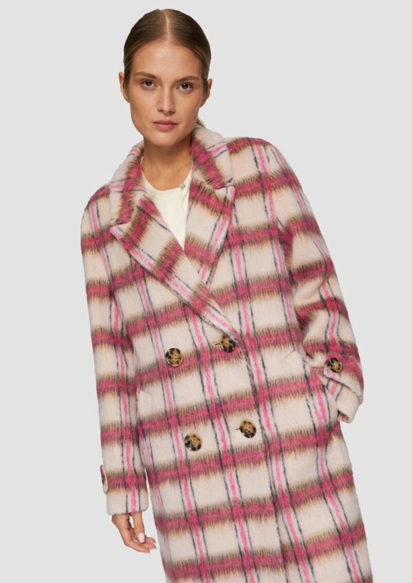 Modischer Mantel mit Karo-Muster