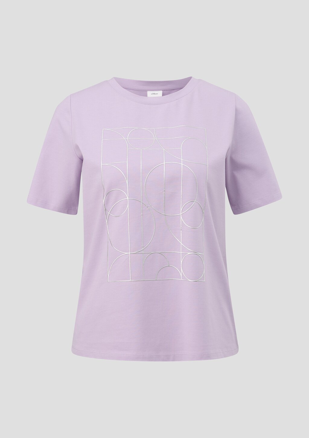 T-Shirt mit Metallic-Print