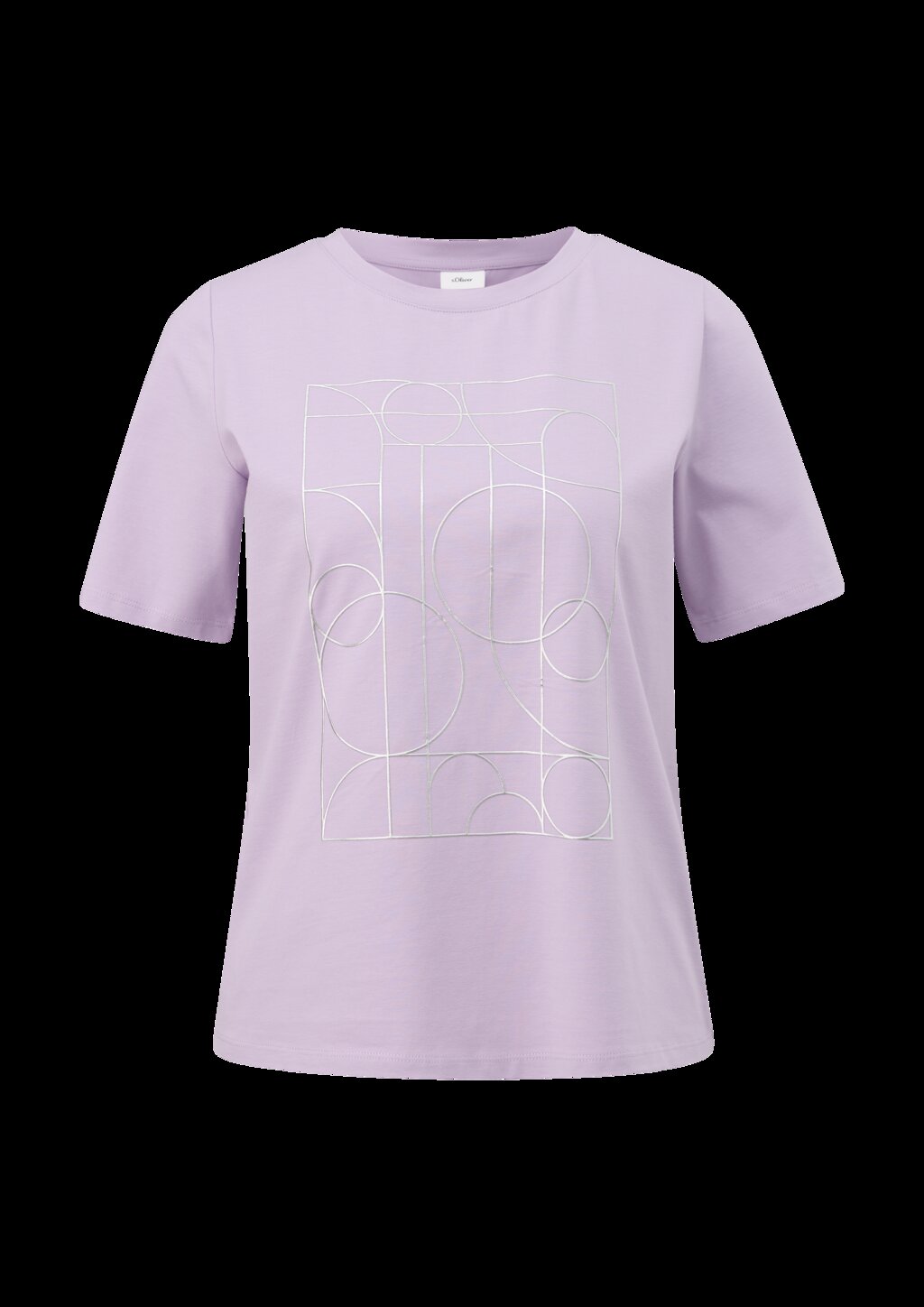 T-Shirt mit Metallic-Print