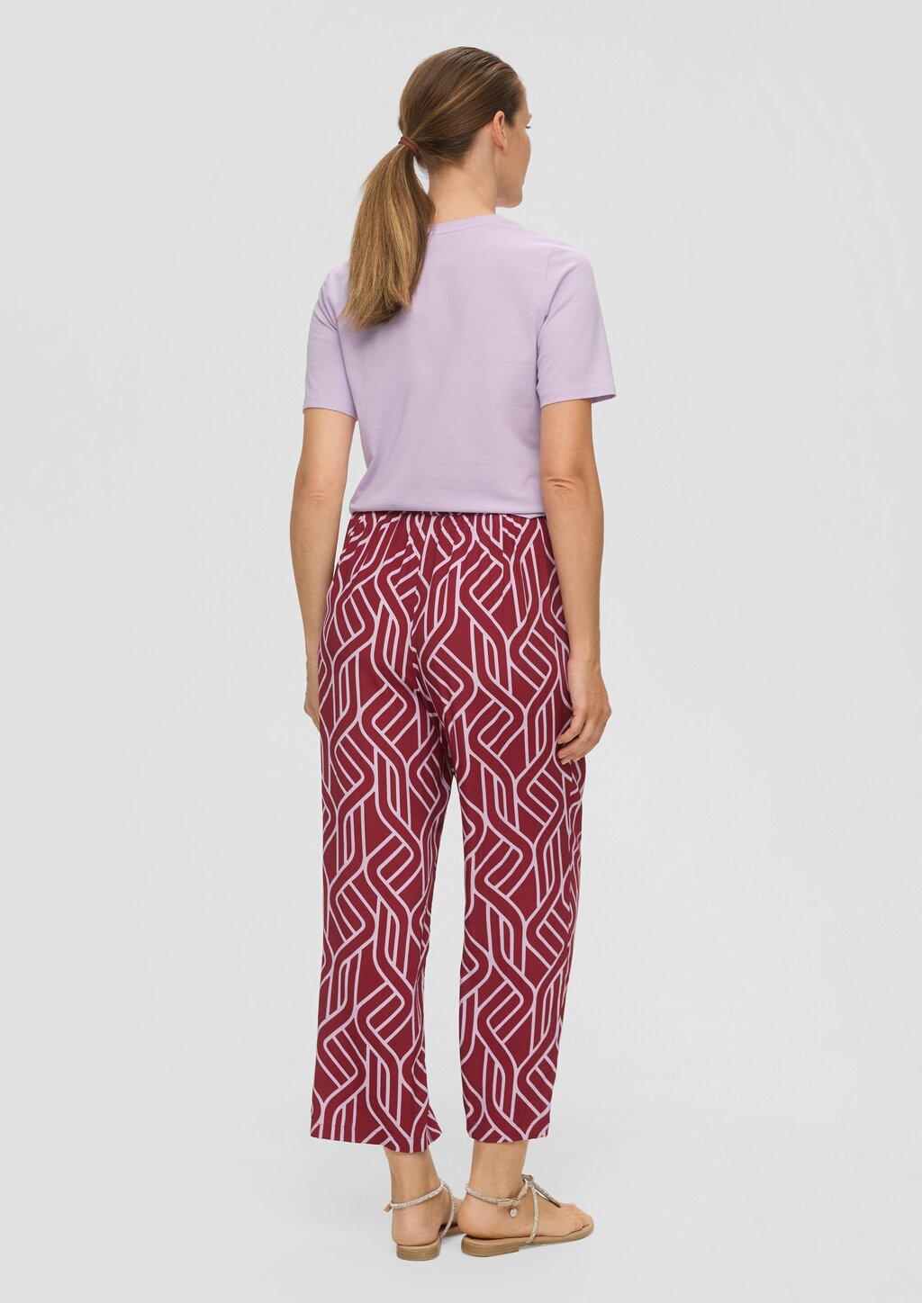 T-Shirt mit Metallic-Print