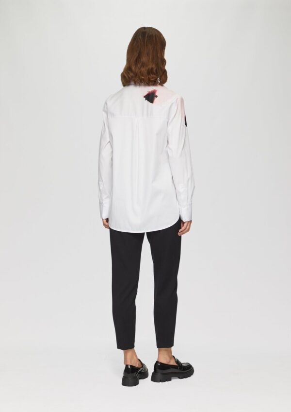 Bluse mit Print und Hemdkragen