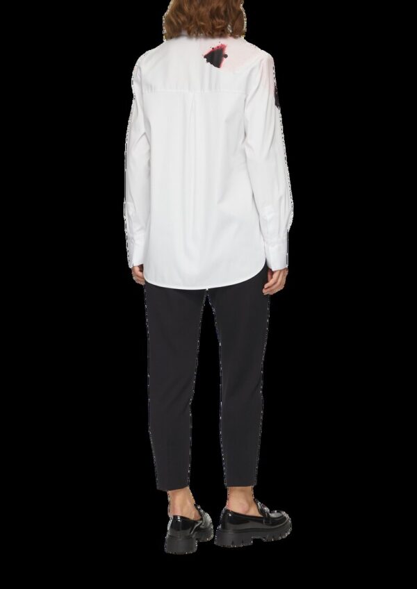 Bluse mit Print und Hemdkragen