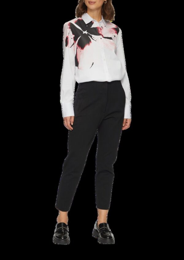 Bluse mit Print und Hemdkragen