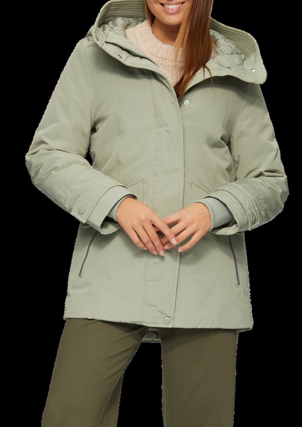 Sportive Jacke mit leichter Wattierung und Logo-Tape