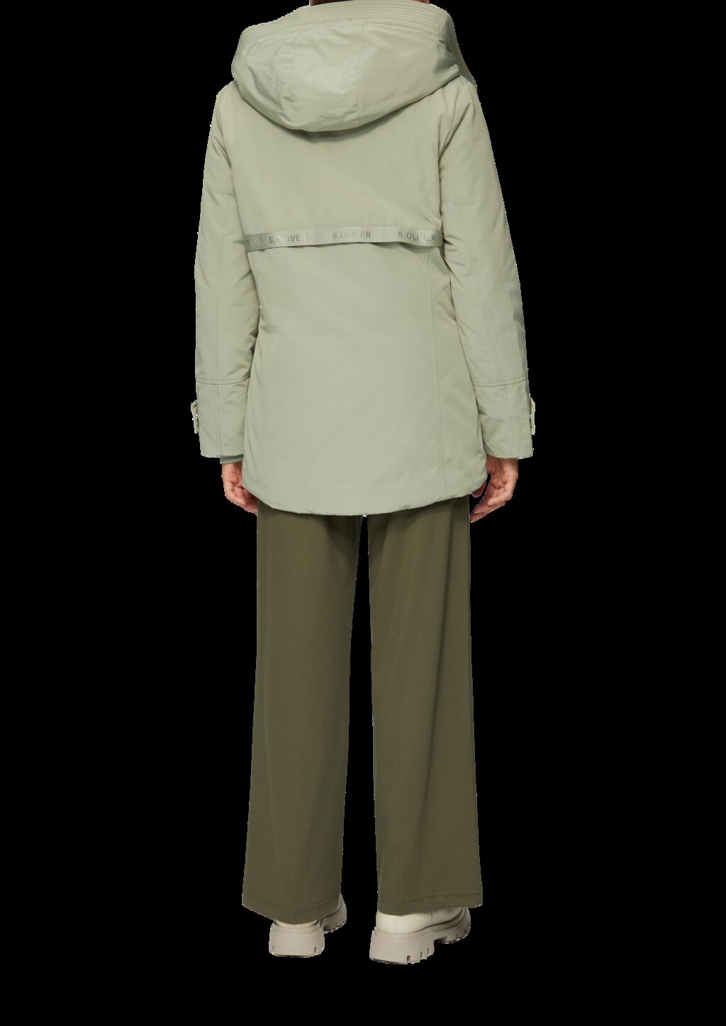 Sportive Jacke mit leichter Wattierung und Logo-Tape