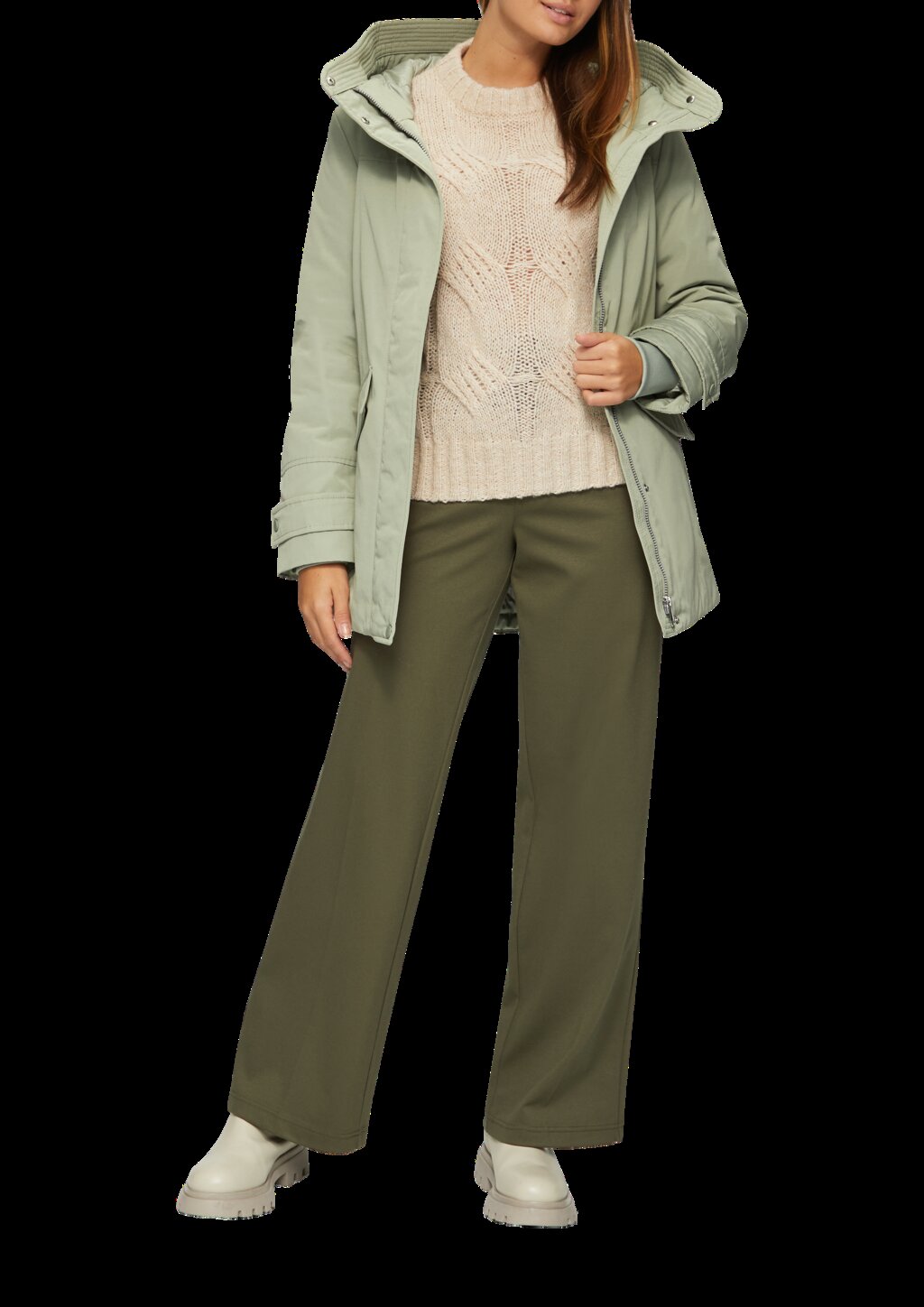 Sportive Jacke mit leichter Wattierung und Logo-Tape