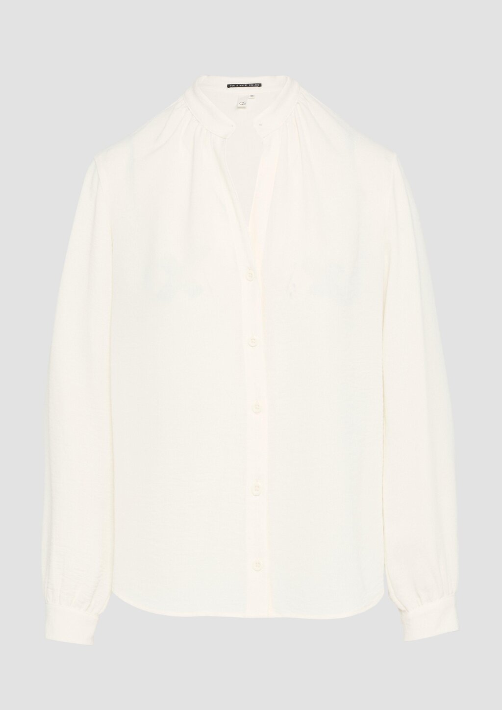 Durchgeknöpfte Bluse aus Crêpe