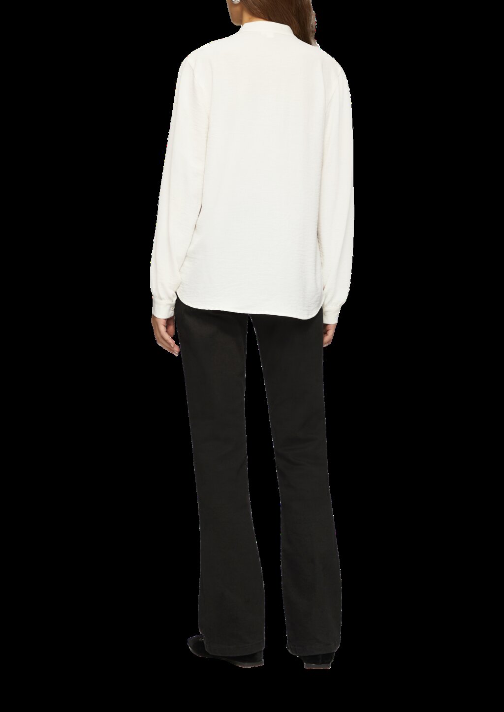 Durchgeknöpfte Bluse aus Crêpe