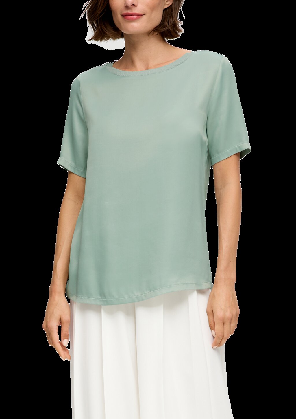 Schimmerndes T-Shirt aus Viskose im Fabricmix