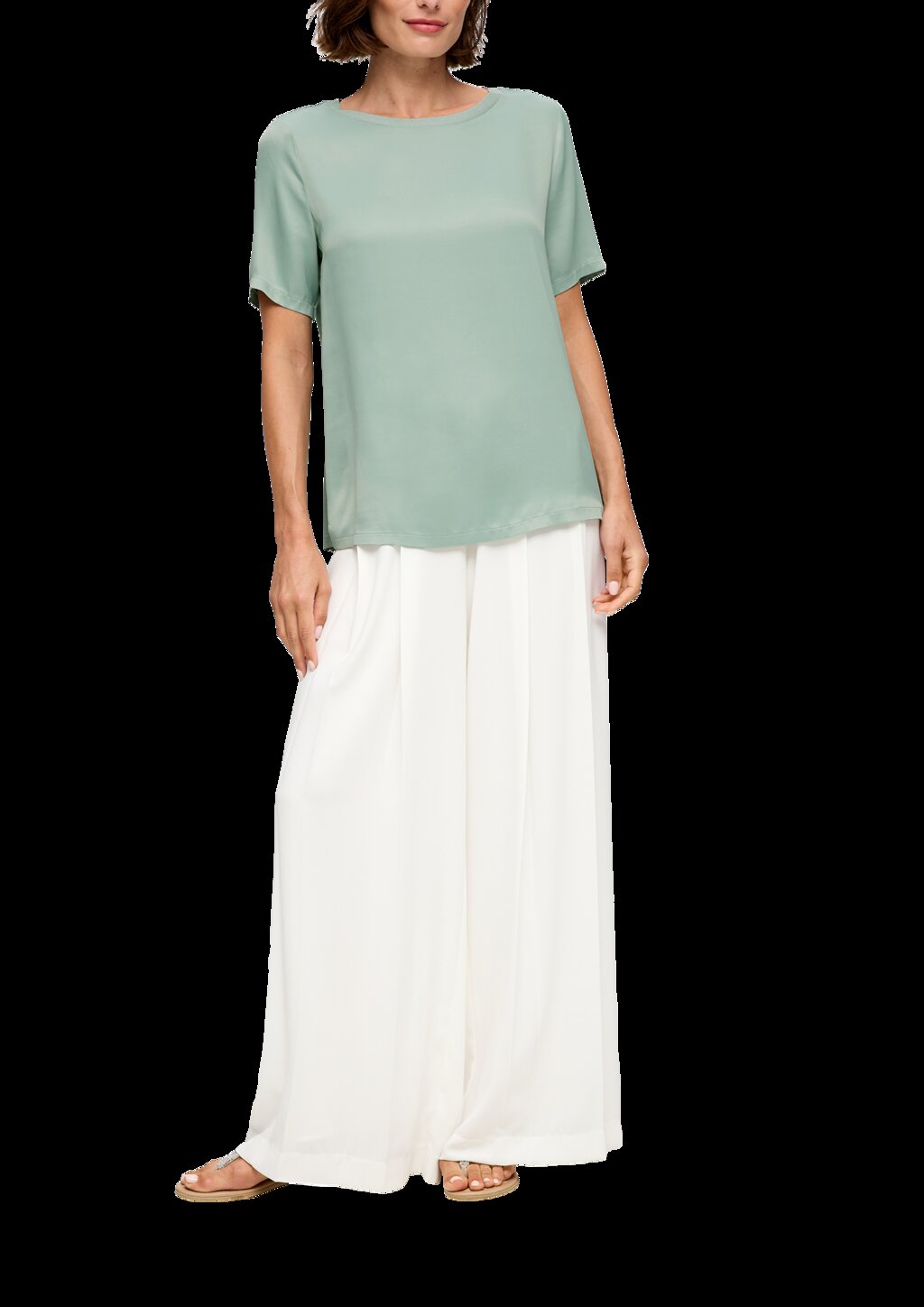 Schimmerndes T-Shirt aus Viskose im Fabricmix