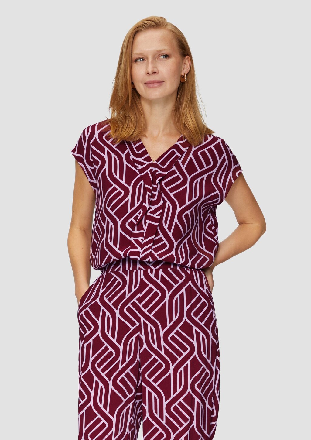 Viskosebluse mit Blende