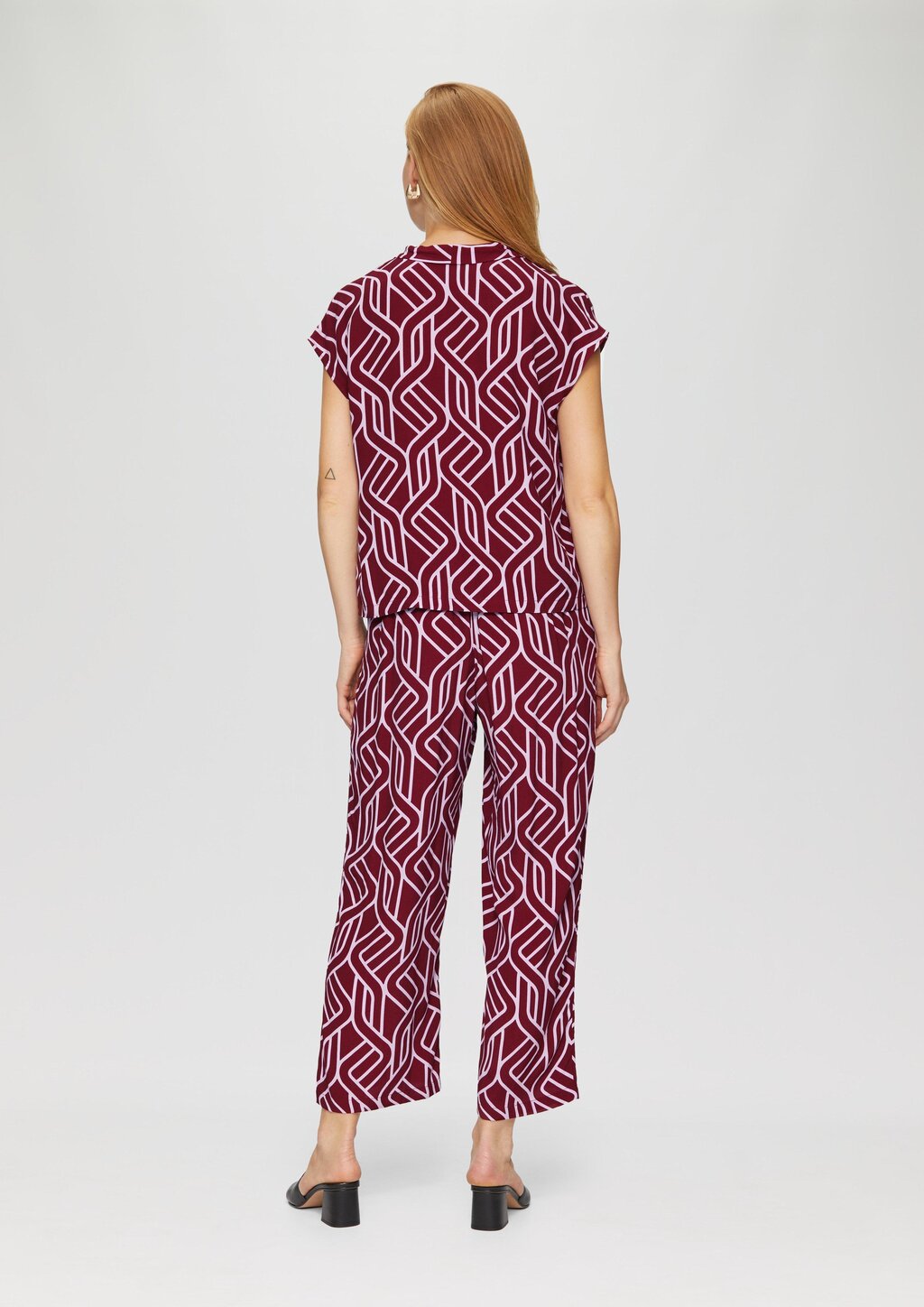 Viskosebluse mit Blende