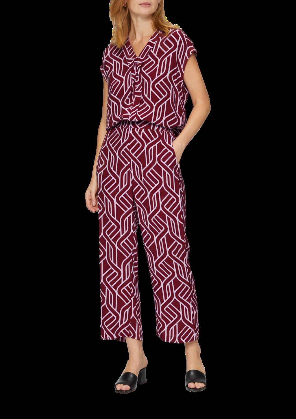 Viskosebluse mit Blende