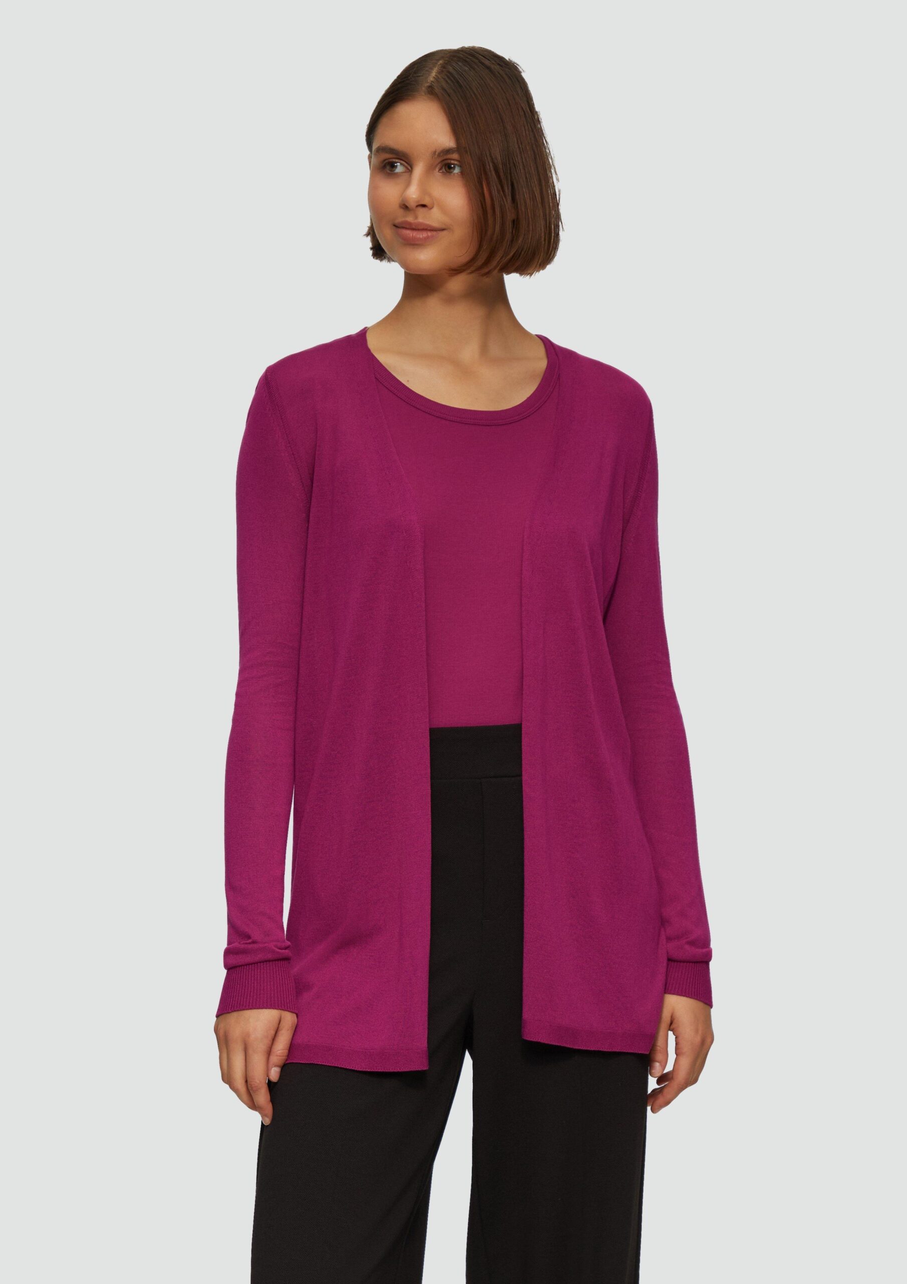 Feinstrick-Cardigan aus reiner Viskose