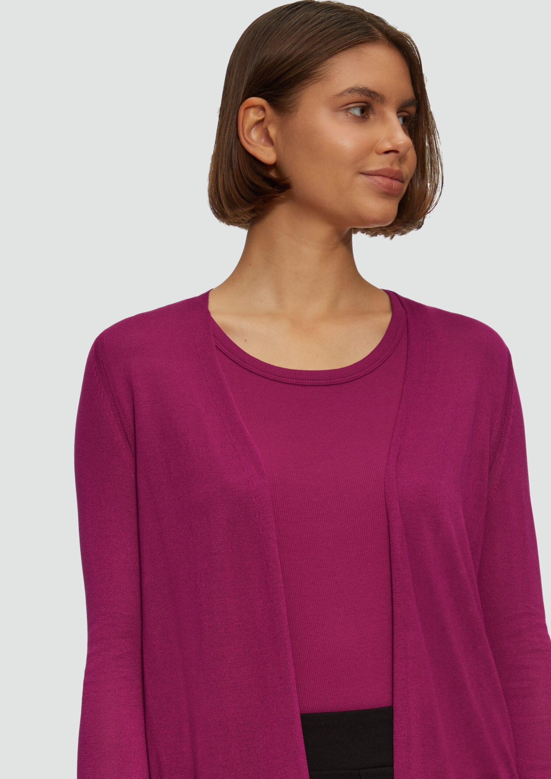 Feinstrick-Cardigan aus reiner Viskose