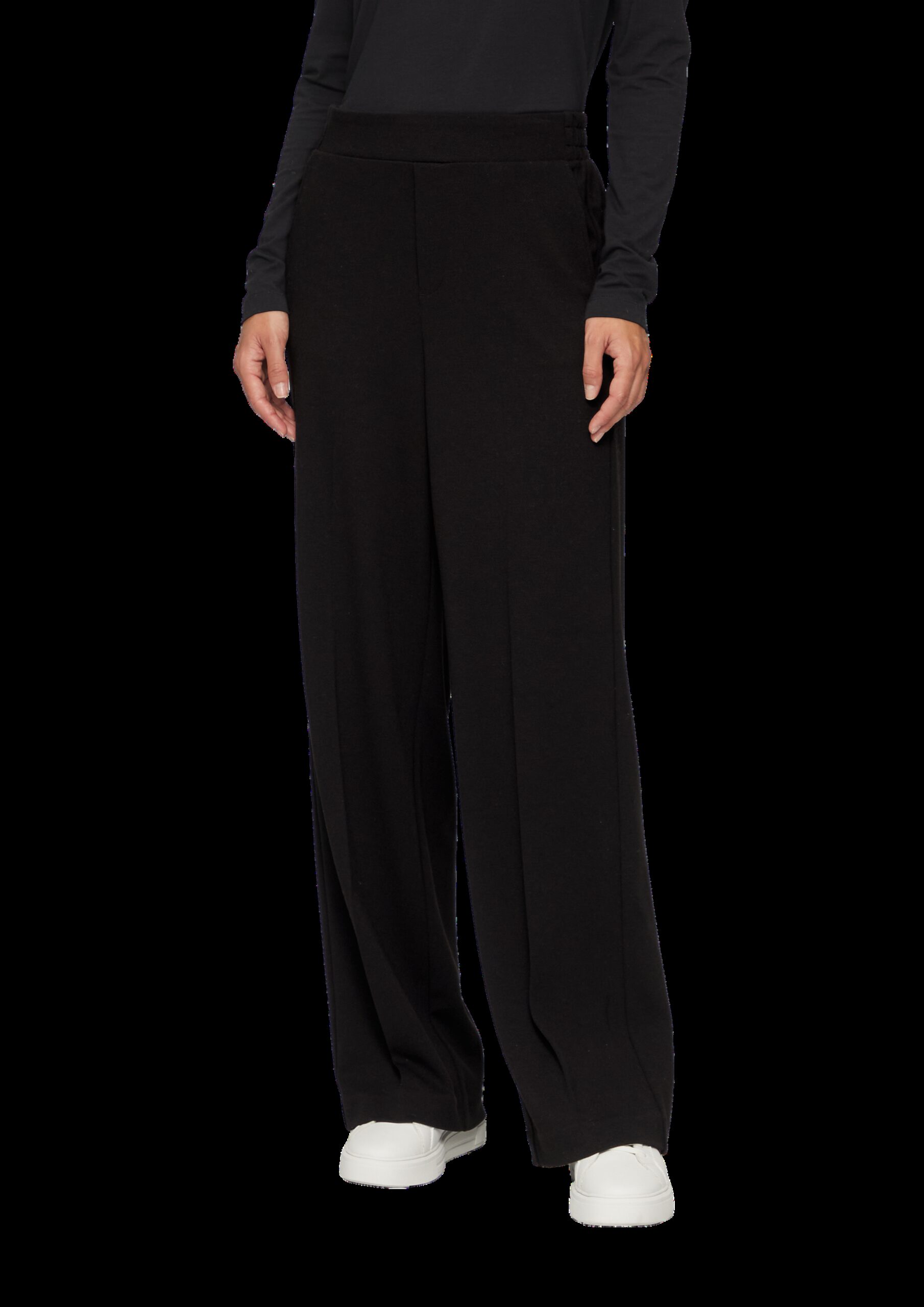 Hose mit Wide Leg und Dobby-Struktur