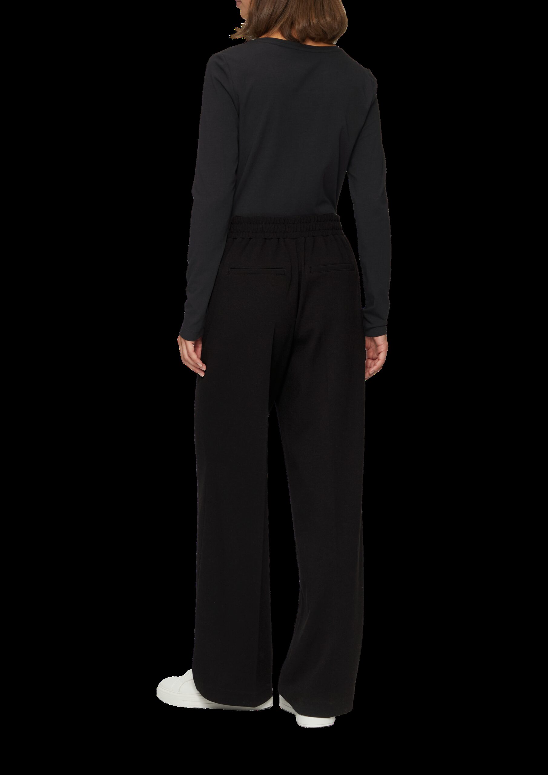 Hose mit Wide Leg und Dobby-Struktur