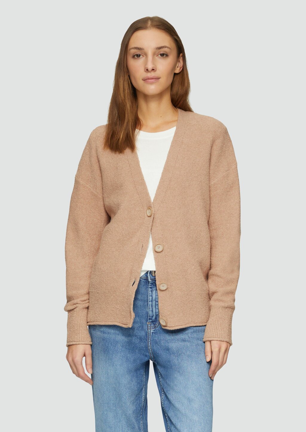 Strickjacke aus Baumwoll-Bouclé