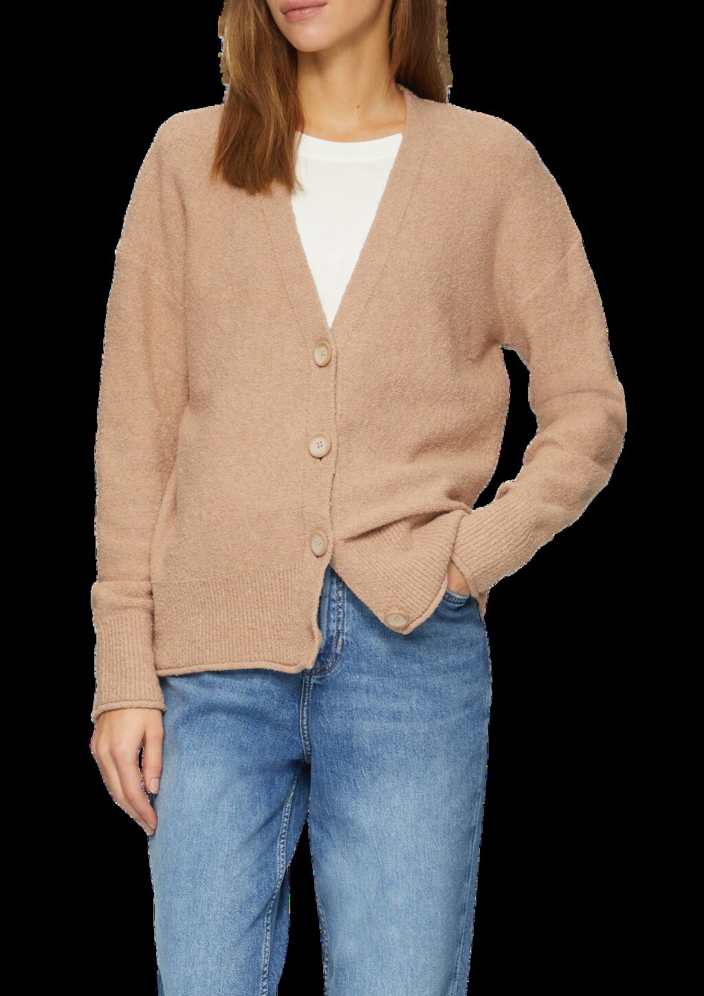 Strickjacke aus Baumwoll-Bouclé