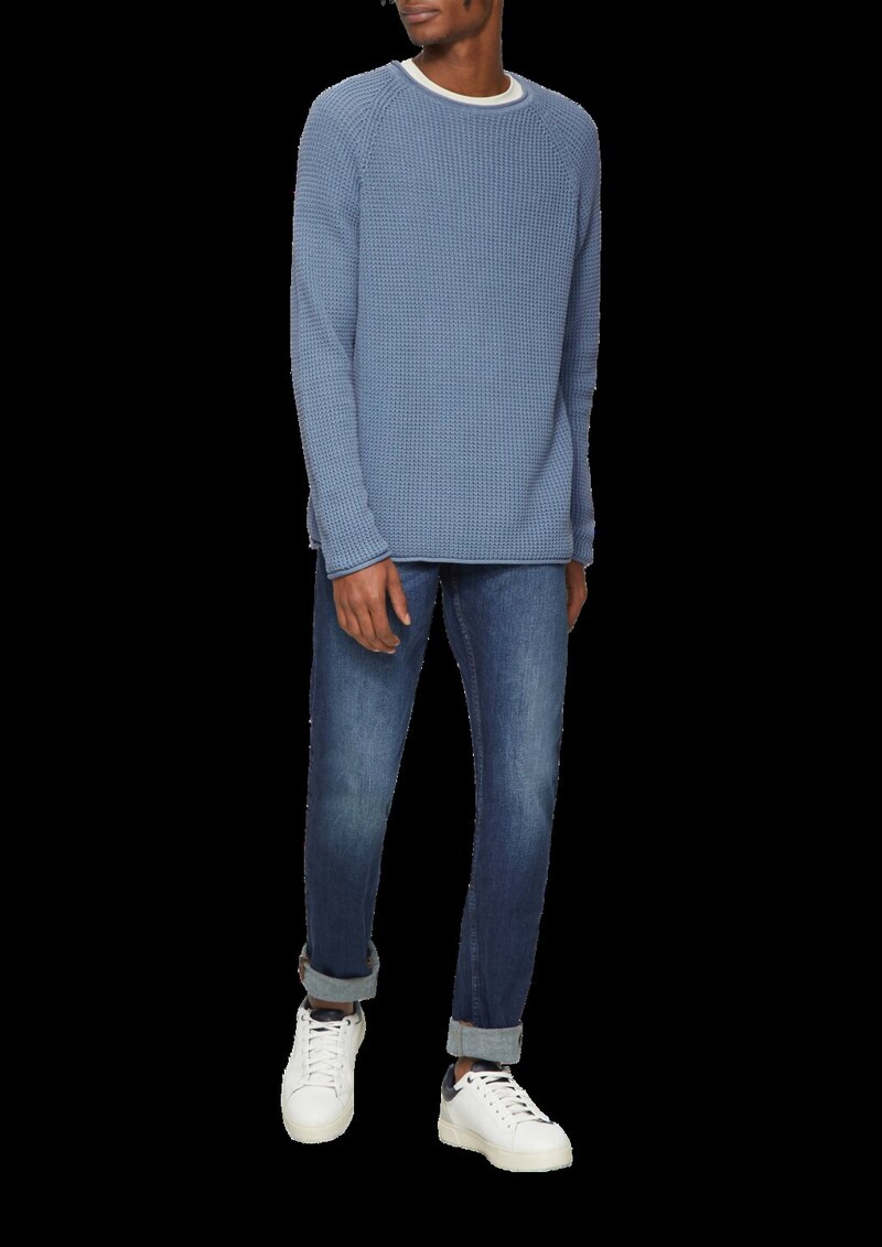 Locker gestrickter Pullover mit Waschung