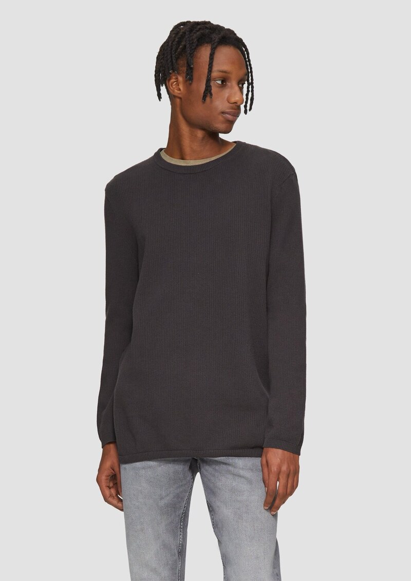 Strickpullover mit Rippstruktur