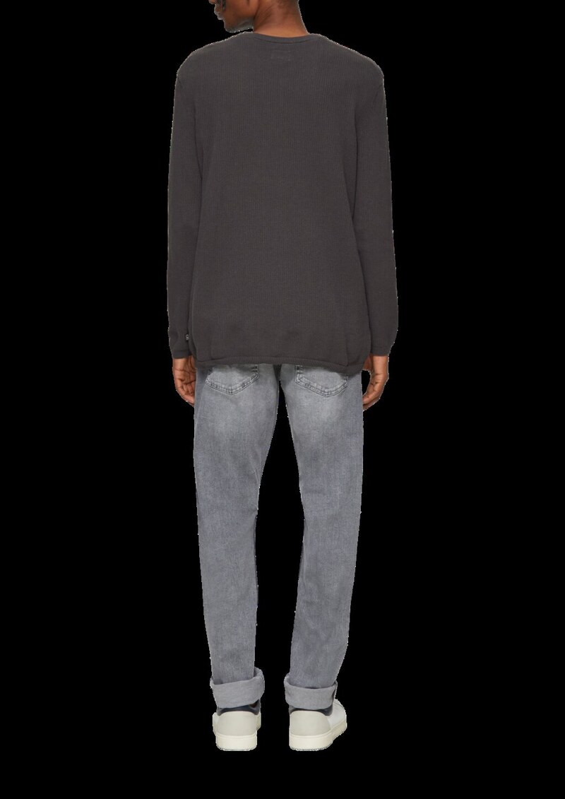 Strickpullover mit Rippstruktur