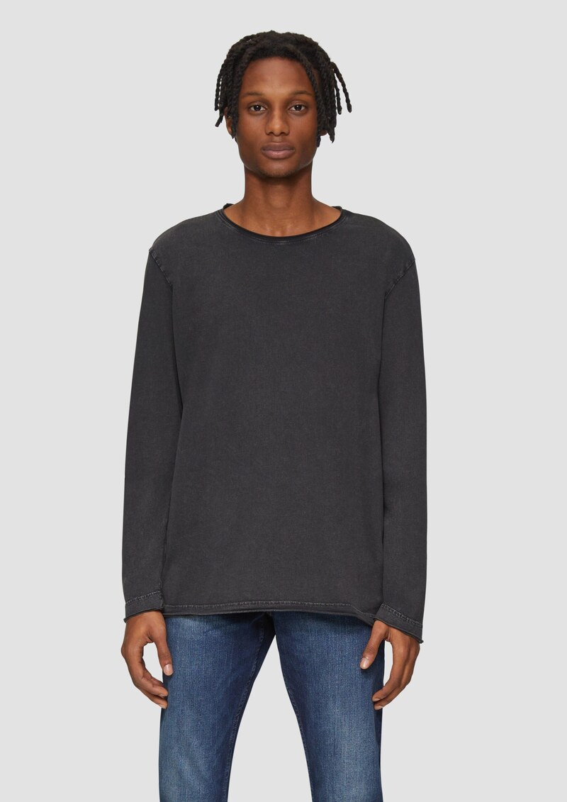 Gewaschenes Langarmshirt im Used-Look