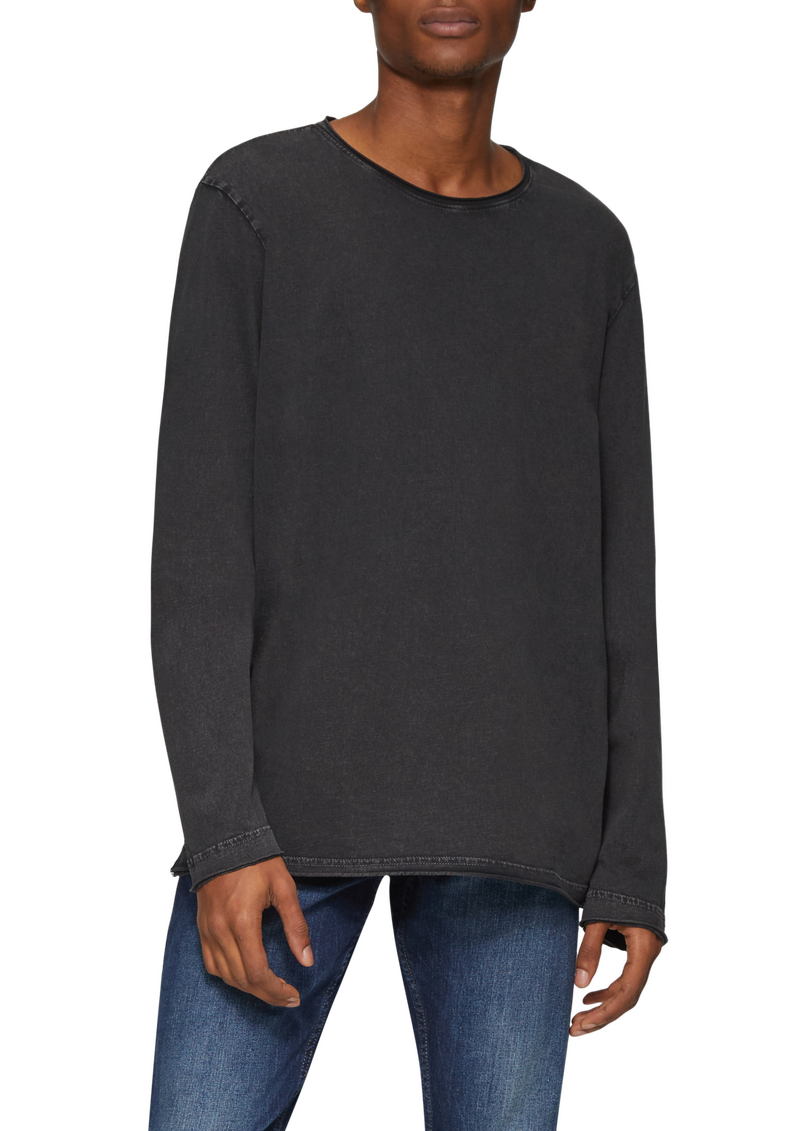 Gewaschenes Langarmshirt im Used-Look