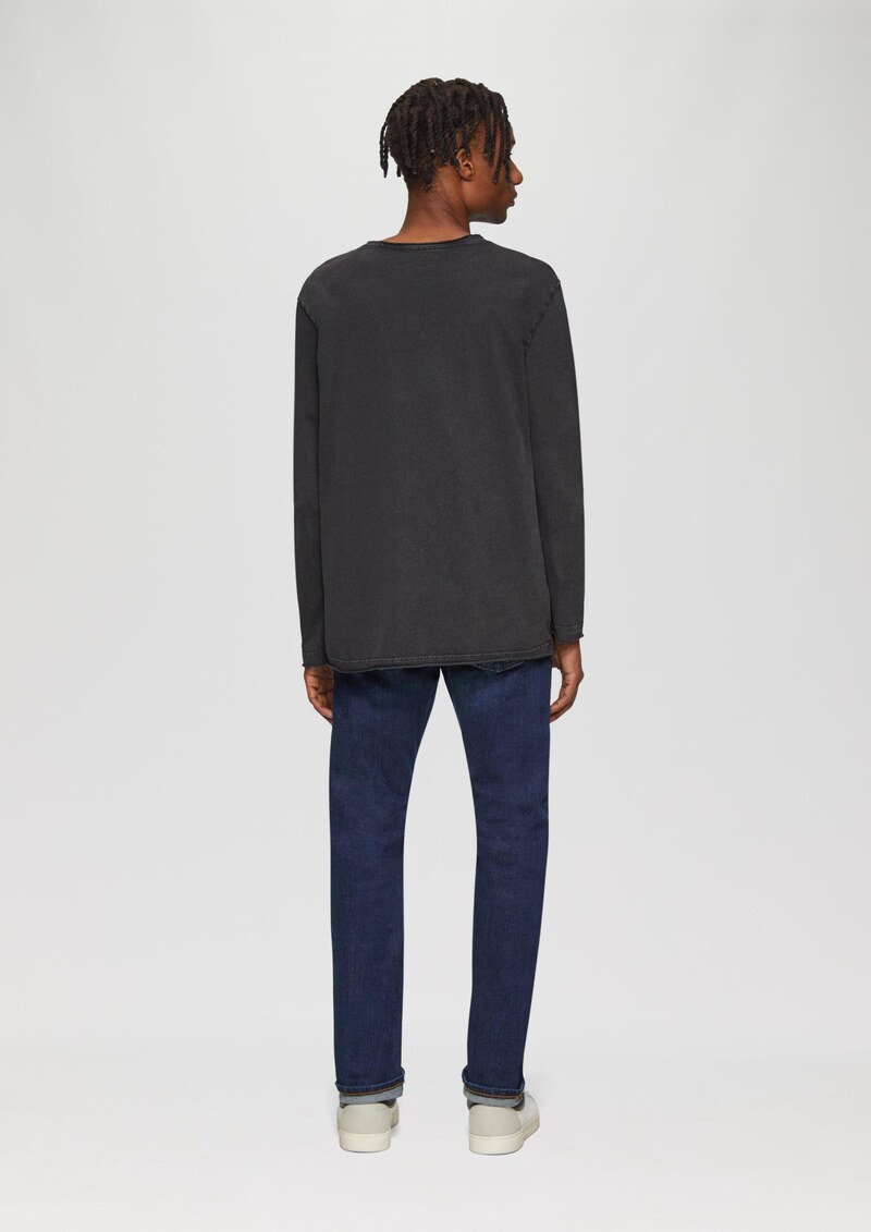 Gewaschenes Langarmshirt im Used-Look