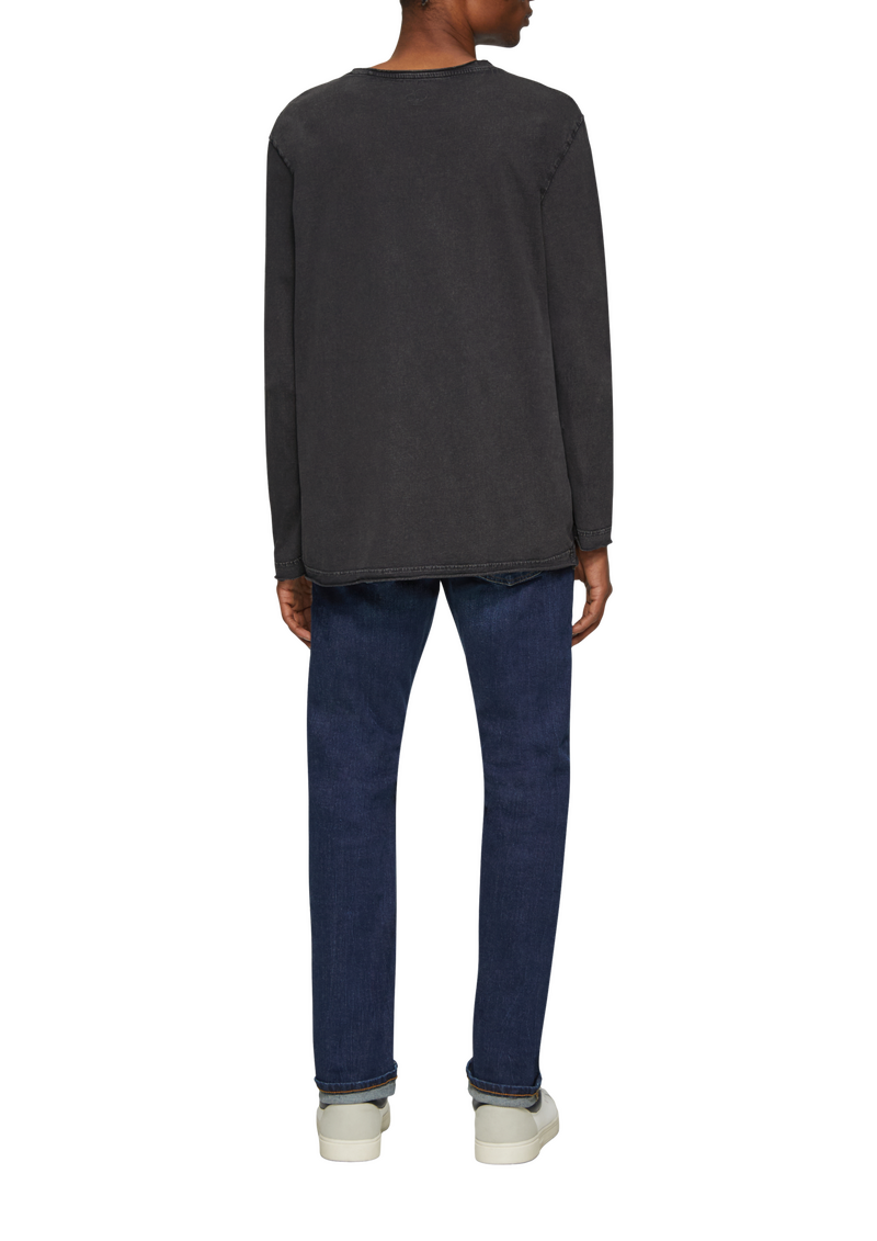 Gewaschenes Langarmshirt im Used-Look