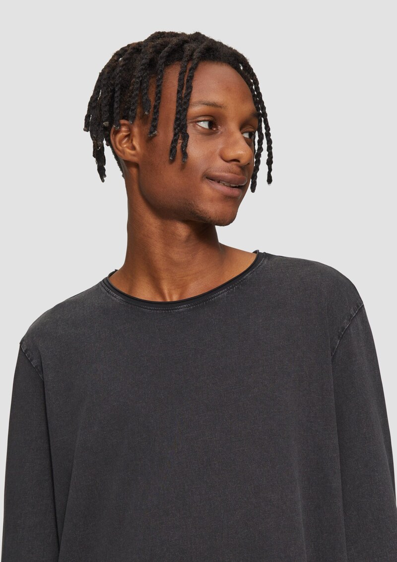 Gewaschenes Langarmshirt im Used-Look