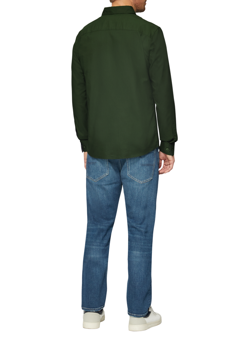 Slim Fit: Strukturiertes Hemd mit Kentkragen