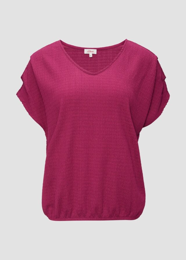 Crinkle-Shirt mit Falten-Detail am Ärmel