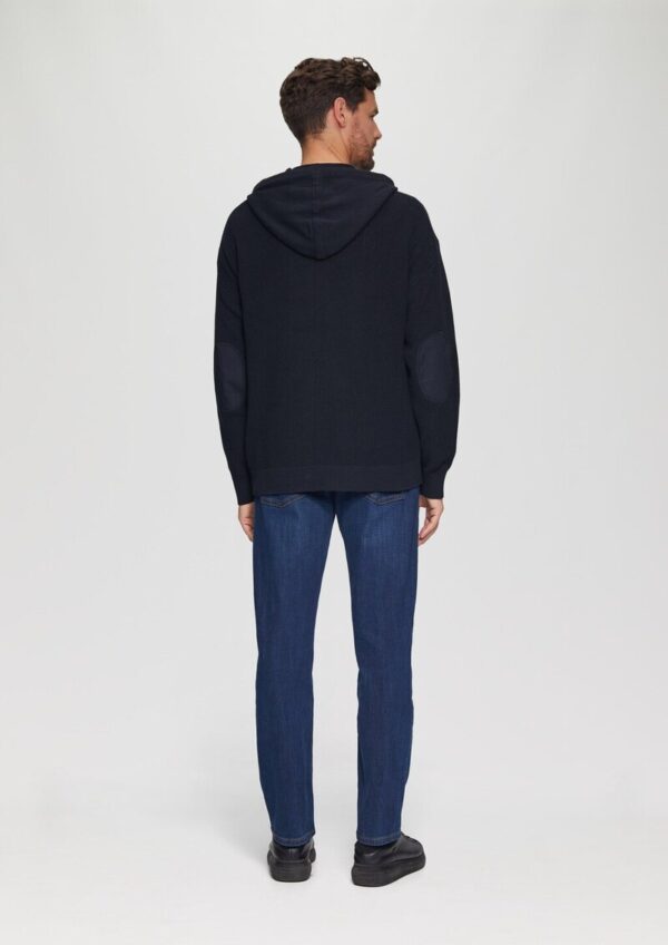 Gestrickter Relaxed-Fit-Hoodie im Fabricmix