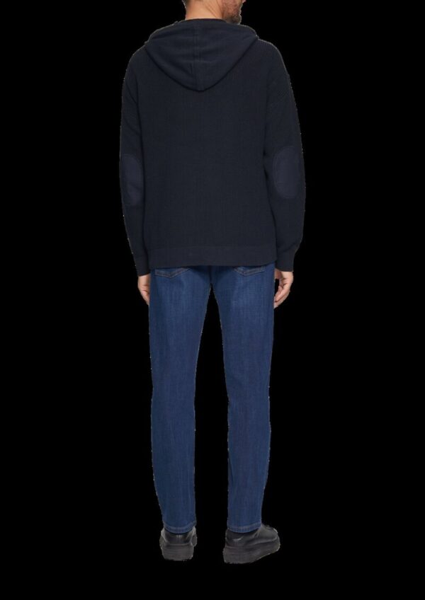 Gestrickter Relaxed-Fit-Hoodie im Fabricmix