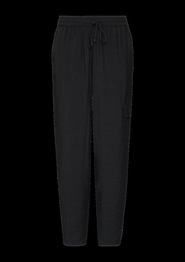 Jogpants aus strukturierter Viskose mit Cargotasche