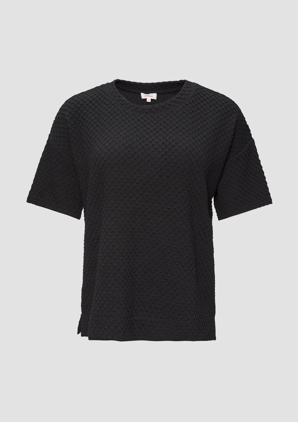 Sweatshirt mit Rundhalsausschnitt und strukturierter Oberfläche