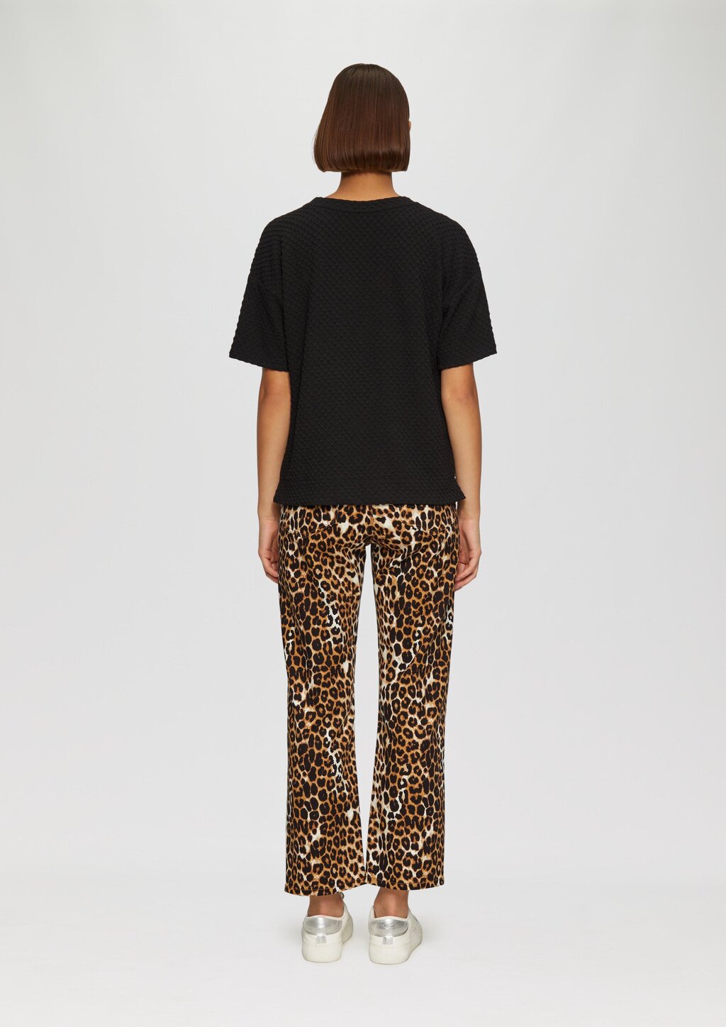 Sweatshirt mit Rundhalsausschnitt und strukturierter Oberfläche