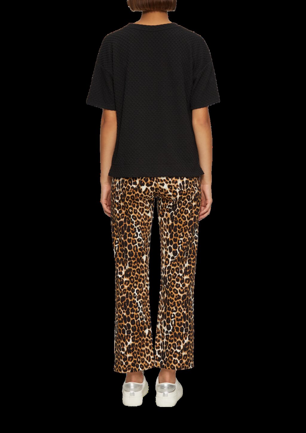 Sweatshirt mit Rundhalsausschnitt und strukturierter Oberfläche