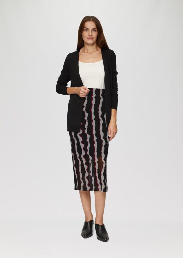 Schmal geschnittener Midirock aus Mesh