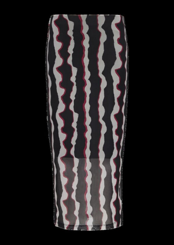 Schmal geschnittener Midirock aus Mesh